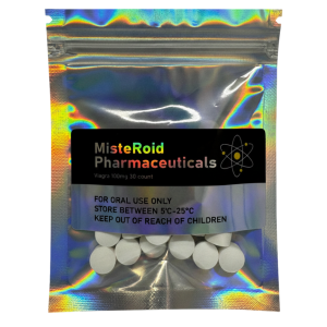 MisteRoid Pharma Viagra 100mg 30 count oral tablet label