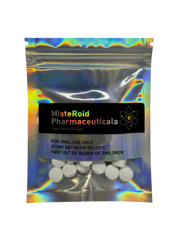MisteRoid Pharma Viagra 100mg 30 count oral tablet label