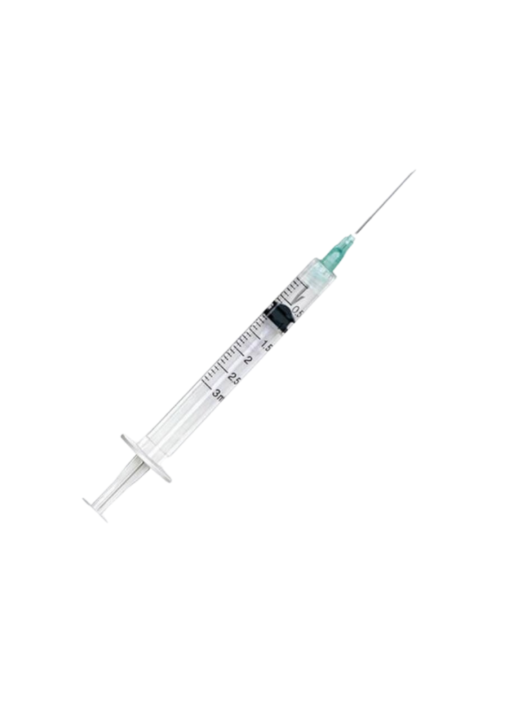 Injection syringe showing markings S1 S2 S3 S4 S5