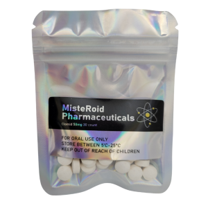 MisteRoid Pharma Clomid 50mg 30 count oral tablet label